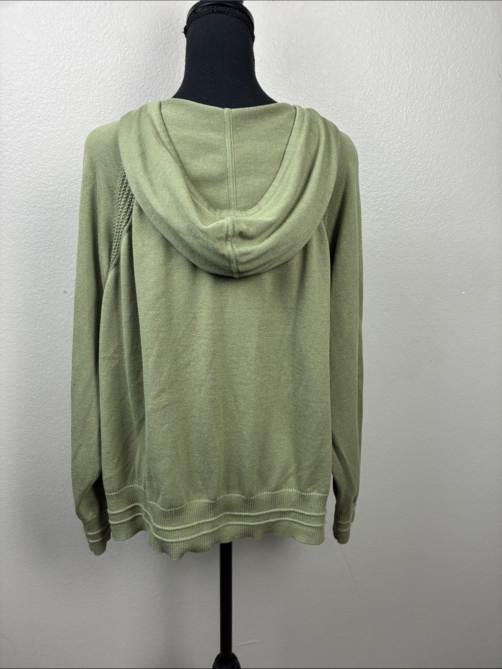 Athleta Evergreen Hoodie Sweater Green Pocket 1X - Picture 6 of 8